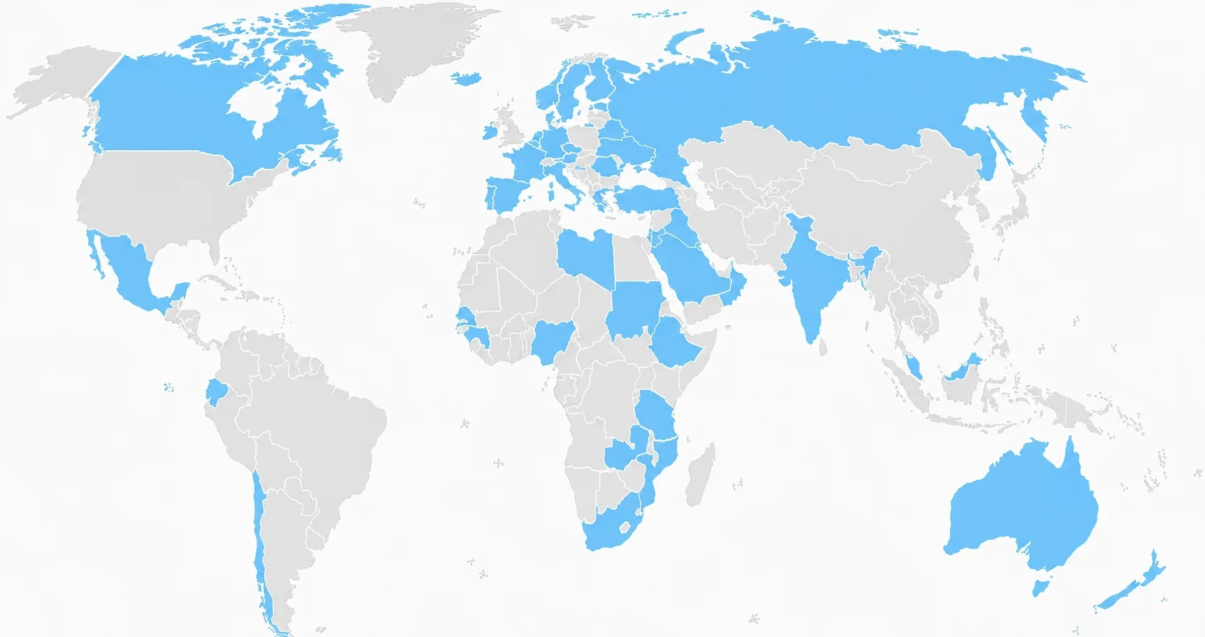 World map showing the Marmox distribution network across five continents